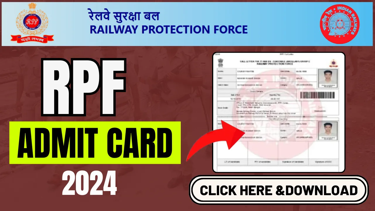 RPF Constable Admit Card